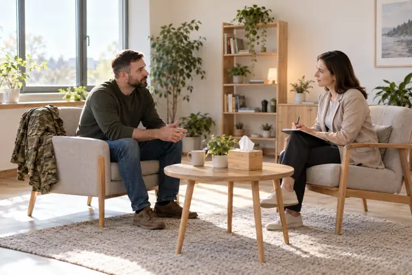 Психолог поддерживает участника СВО